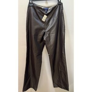 Ann Taylor Dress Pants Shell 100% Silk Made In Korea Straight Leg Brown Size 2